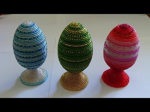 Wie macht man Eier aus Papier und Perlen?