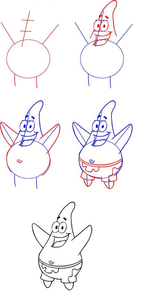 Wie zeichne Patrick?