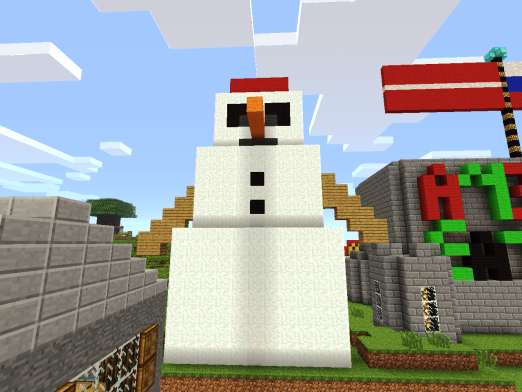 Wie mache ich einen Schneemann in Minecraft?